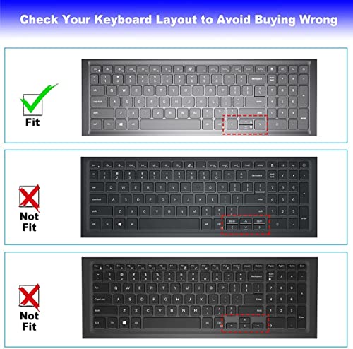 Colorful Keyboard Cover for 2025 Dell 15 Laptop DC15250 DC15255 15.6, Dell Inspiron 15 3510 3511 3515 3525 3530 3535 5510 5515 5518 7510 15.6, Vostro 3510 3520 3530 5510 5515 15.6, Inspiron 7610 - color: Colorful