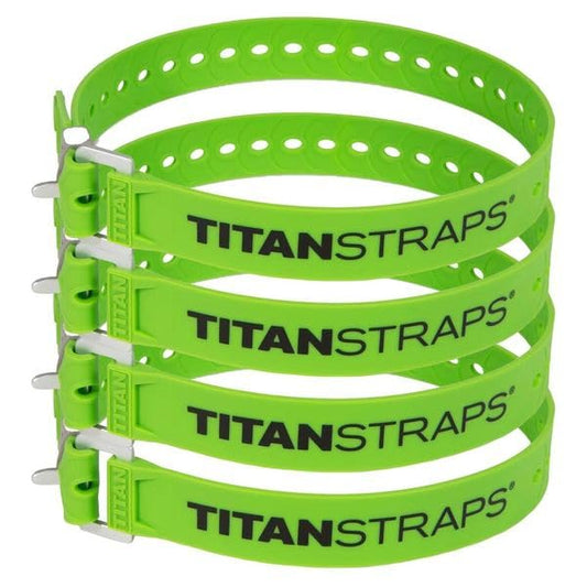Titan Industrial Straps – Strong & Simple Tie-Downs for Construction (Welders, DIY Home) & 1st Responders – 3 Year Warranty, Batch Tested – 70 lb. Working Load, 20" Length, Lime Green, 4-Pack - color: Lime Green, size: 20" Length / 4-Pack