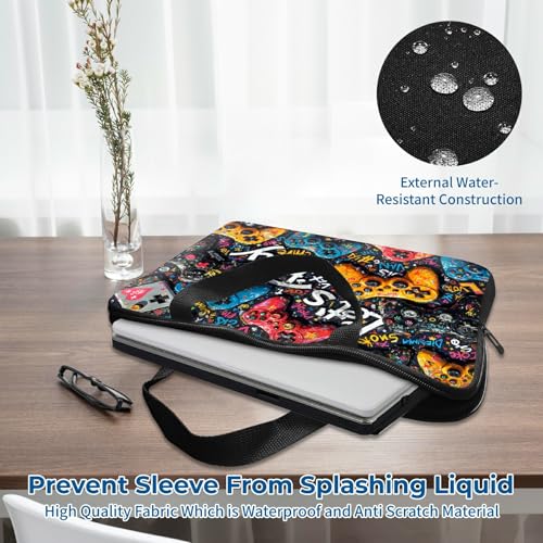 Laptop Sleeve with Handle 10 Inch, Waterproof Laptop Case Bag, Play Games Pattern Design Computer Sleeve Compatible with MacBook Air, Pro, HP, Dell, Lenovo, ASUS - color: Play Games, size: 10inch(9.7-10.5")