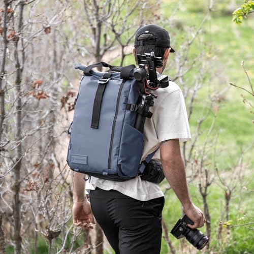 WANDRD PRVKE Rolltop 21L V4 Camera Backpack – Expandable Weatherproof Travel Bag with Laptop Sleeve and Clamshell Opening - color: Atacama Clay, size: 21L (Bag Only), style: Rolltop