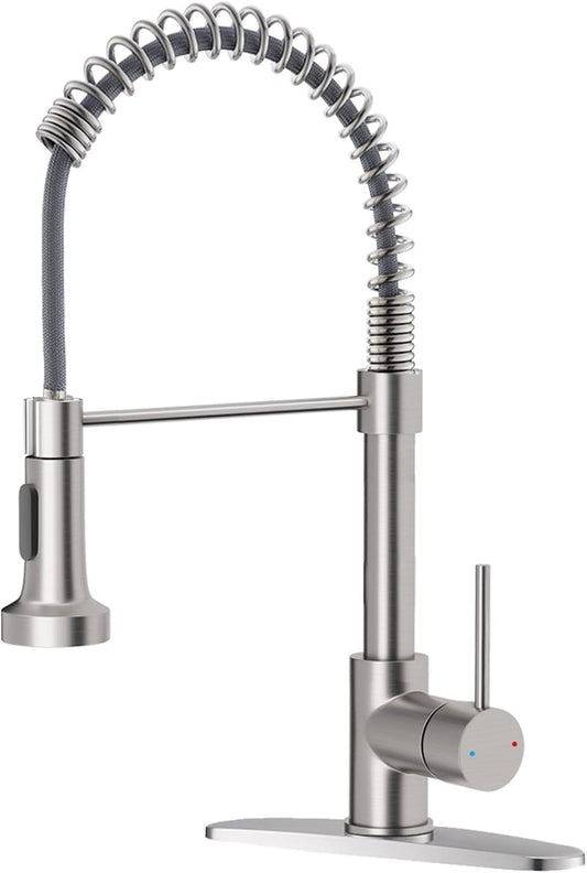 OWOFAN Kitchen Faucet with Pull Down Sprayer Brushed Nickel