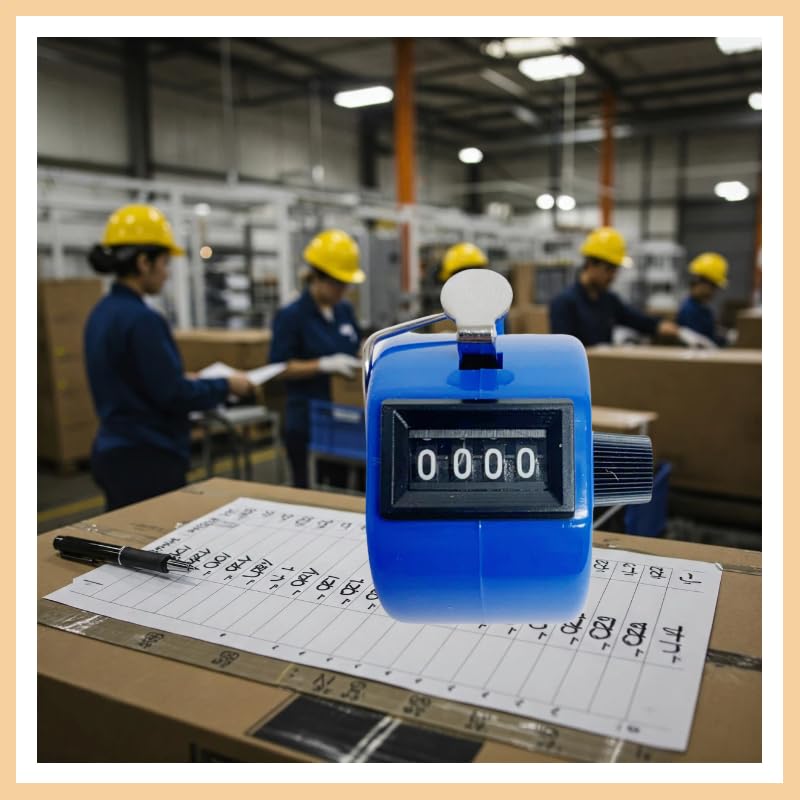 White Deer Hand Tally Counter 4 Digit Number Dual Clicker Golf Handy Convenient - color: Blue