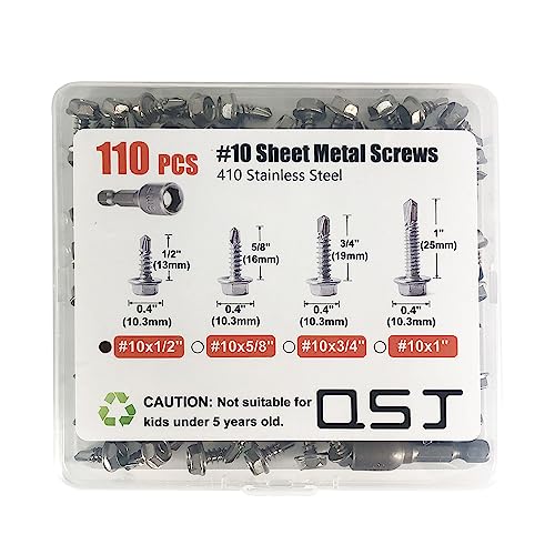 Sheet Metal Screws，Hex #10x1/2‘’（110） | Metal Fastener - color: Hex #10x1/2‘’（110）