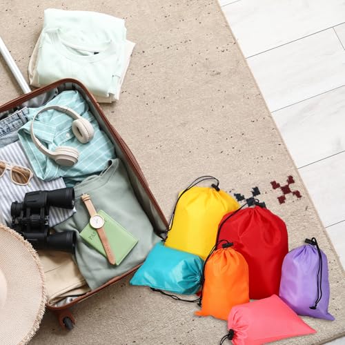 Drawstring Bag with Toggle, Stuff Sack String Waterproof Travel Storage Bags Cinch Stuff Pouch -Fitting for Yoga - color: Black
