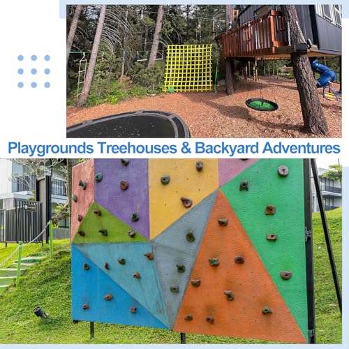 PATIKIL Rock Climbing Holds, Climbing Rock Wall Grips Play Set - color: Orange Red, size: A-Large