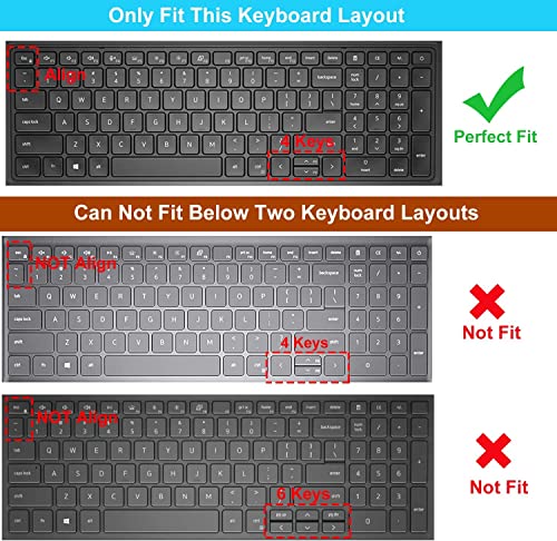 Keyboard Cover for Dell Latitude 3550 5550 3540 5540 5520 5521 5530 5531 15.6 & Dell Precision 3590 3591 3580 3581 3570 3571 3560 3561 15.6", Precision 16 17 7670 7680 7770 7780 Protector Skin, Pink - color: Pink