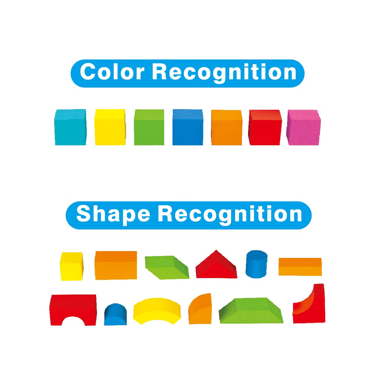 Pairez Toys Foam Building Blocks for Toddlers 2-4, 41PCS EVA Soft Blocks