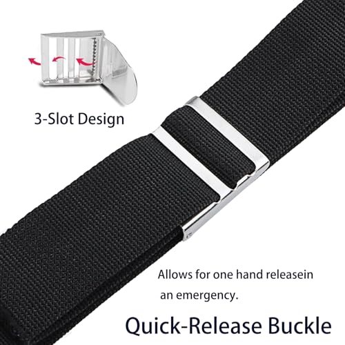 4 Neoprene Pocket Scuba Weight Belt，Spear Fishing Nylon-fit for Waist 32" to 52" - Quick-Release Buckle - color: Black