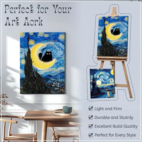 Canvas Stretcher Bars 12x16 Inch Frame Kit, Available in 25+ size Wood Stretcher Bars for Home and Office, Gallery Wrap Wall Arts Supply for Oil Painting, Poster, Picture & Paint by Numbers - size: 12" x 16"