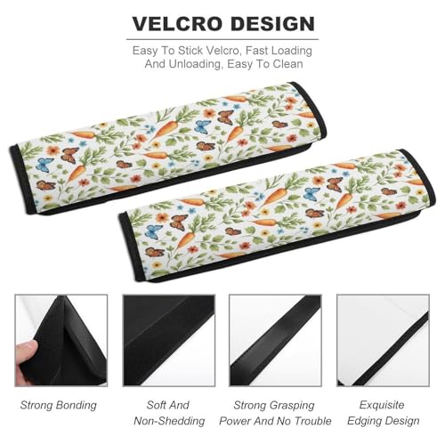 2 Pack Cute Rabbit Bunny Car Seat Belt Pad Soft Padded Seat Belt Cushion for Child, Stroller Pushchair High Chair, Shock Absorption - color: Pattern 1066