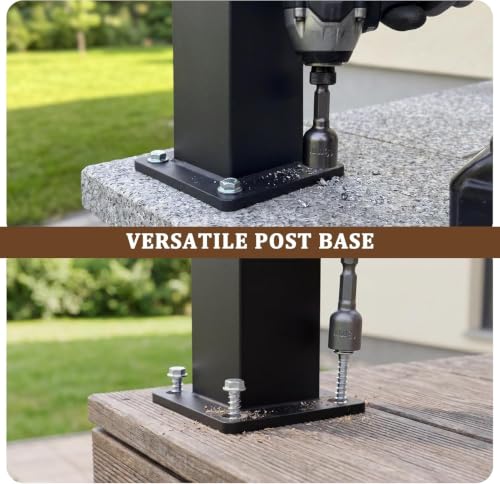 Aluminum 2.8 in. x 2.8 in. x 39 in.Railing Post with Screws, Porch and Deck Railing Post,Fence Poles for Decks, Stair Railing Porches（Terminal Column） - size: 39 In Post(Terminal )