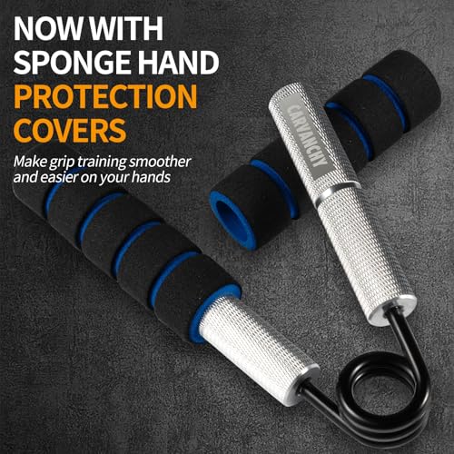 Grip Strength Trainer Set, 6 Pack, 50-350LB, Wrist Forearm Strengthener, Metal No Slip, Hand Grip Gripper Strengthener for Strength Training and Exercise, Hand Workout Squeezer Grip Strength - color: 3Pack,100-200lb,Silver+Blue+Red