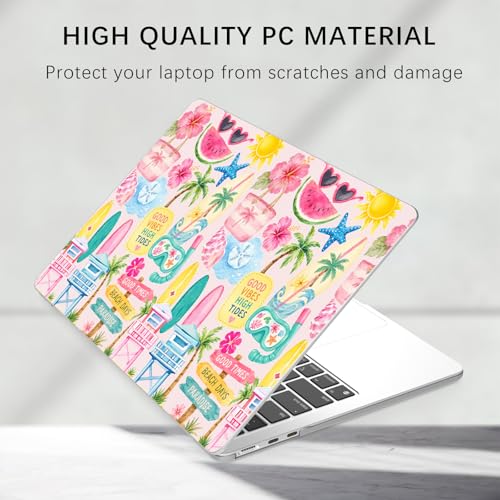 Compatible with MacBook Air 13 inch Case M1 Sea Beach Palm Tree | A2337 A2179 A1932 2021-2018 Release | Cute Protective Hard Shell Matte Cover for MacBook Air 13.3 inch - color: Beach A, size: MacBook Air 13.3 inch M1 A2337 A2179 A1932