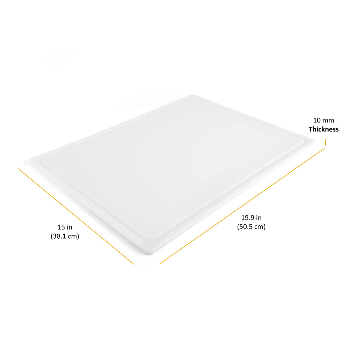 Farberware 15 x 20 Inch Extra Large Plastic Cutting Board, White