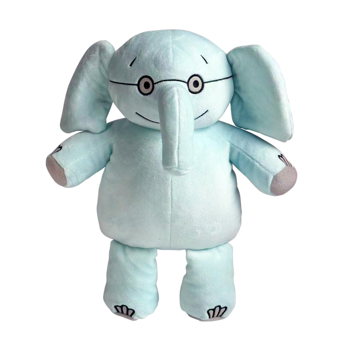 NUWDYSNN Blue Elephant and Pink Little Pig Plush Toy Reading Companions, Filled Animal Plush Toys Suitable as Children's and Home Decorations (Blue Elephant, 13inches)