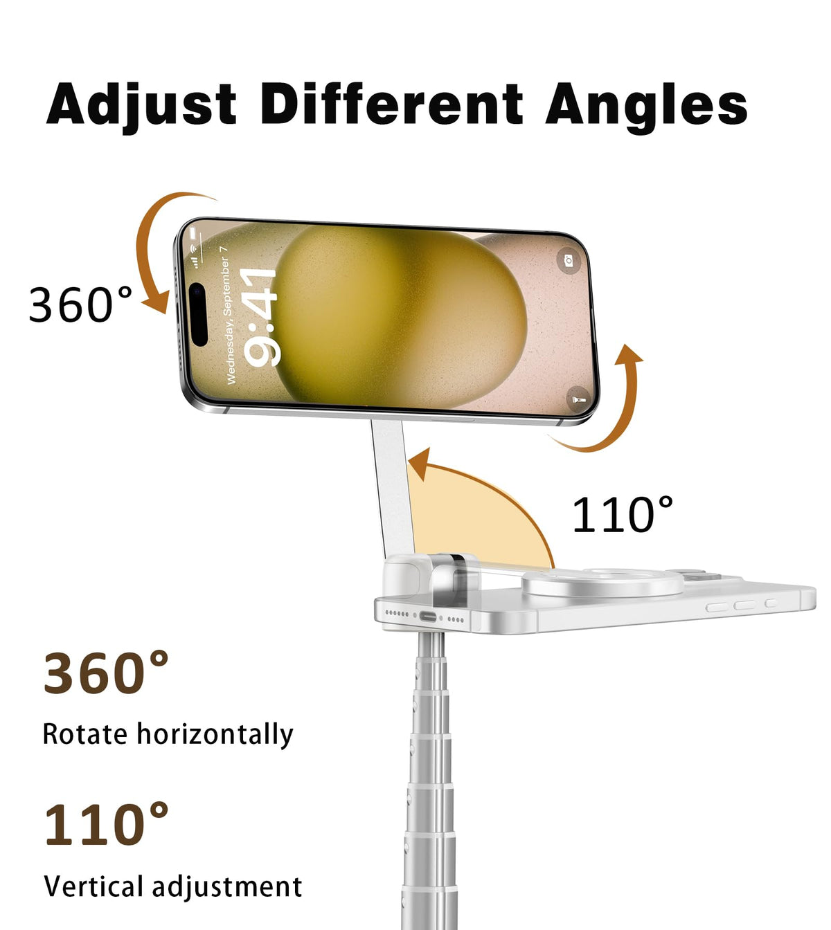 TONEOF 68" Magnetic Aluminum Phone Tripod Selfie Stick for iPhone & Android