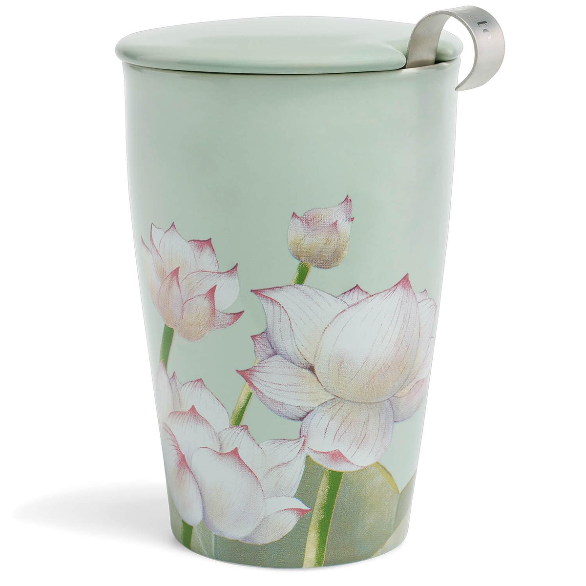 Tea Forte Double-Walled Ceramic Kati Cup, Lotus, 12 oz