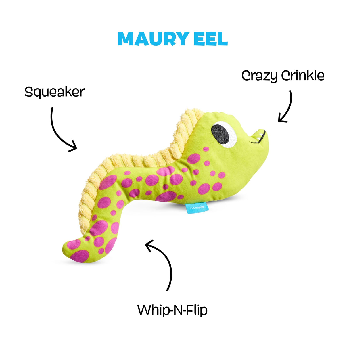 BarkBox Maury EEL Plush Dog Toy
