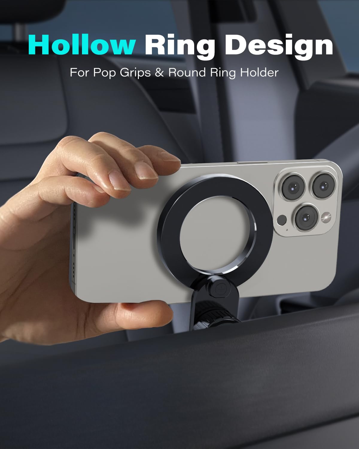 1Zero for MagSafe CD Phone Holder for Car, Foldable Longarm CD Phone Mount