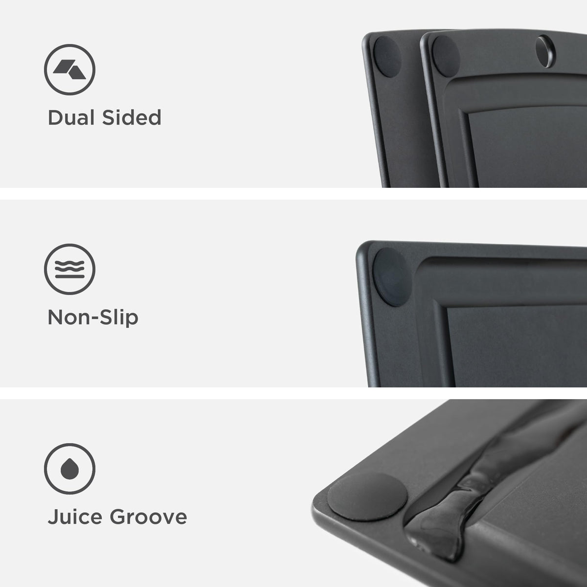 Epicurean All in One Slate Cutting Board, 11.5x9-in Juice Groove, Slate