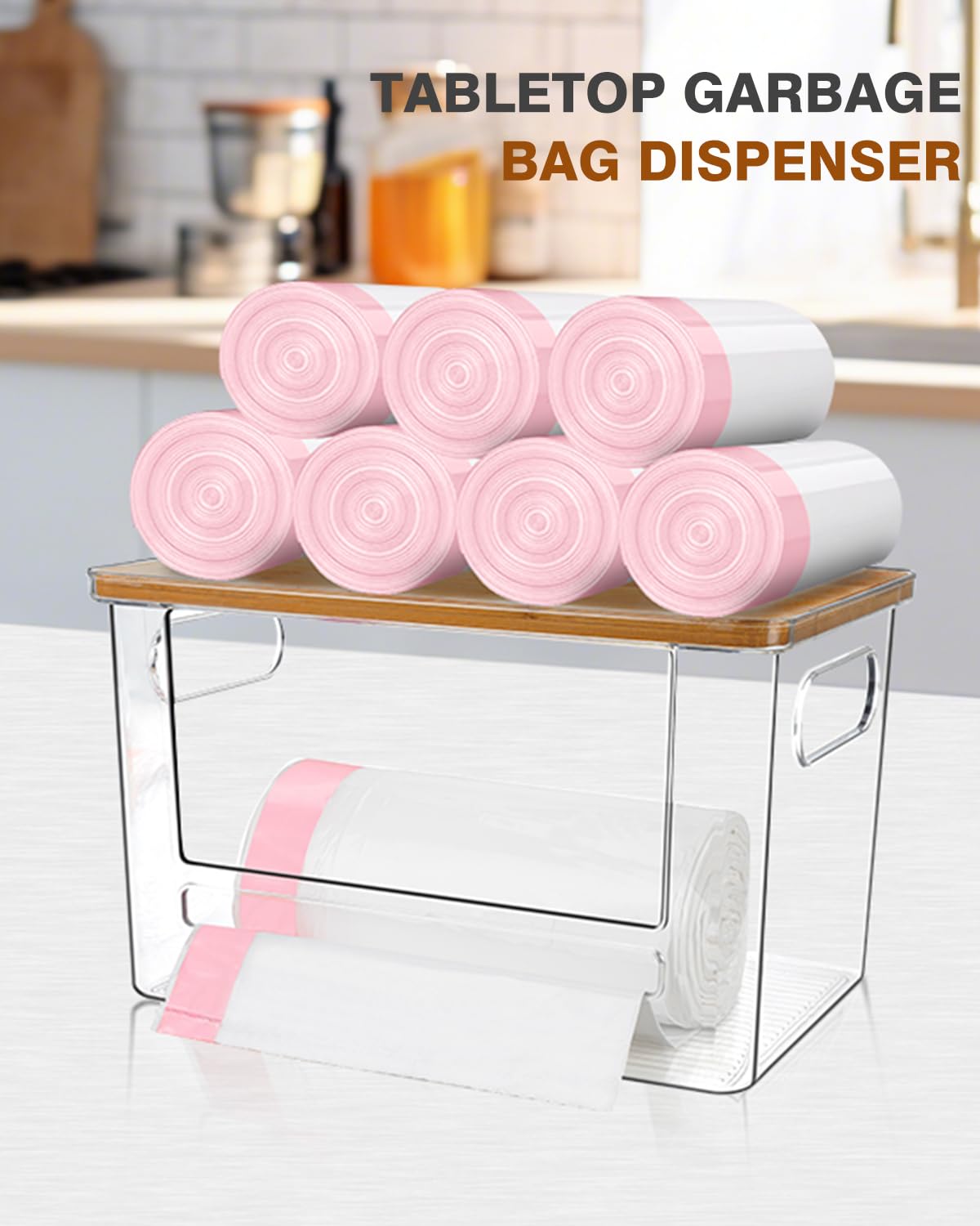 Trash Bag Dispenser 2 Pack - Under Sink Organizer, Plastic Bag Holder
