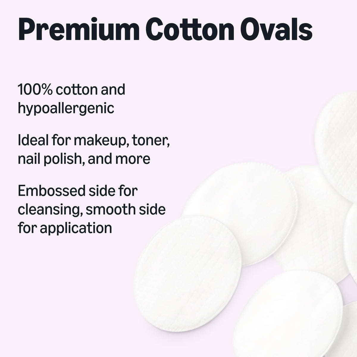 Amazon Essentials Oval Premium Pads, 300 Count (6 Packs of 50) (Previously Amazon Basics)