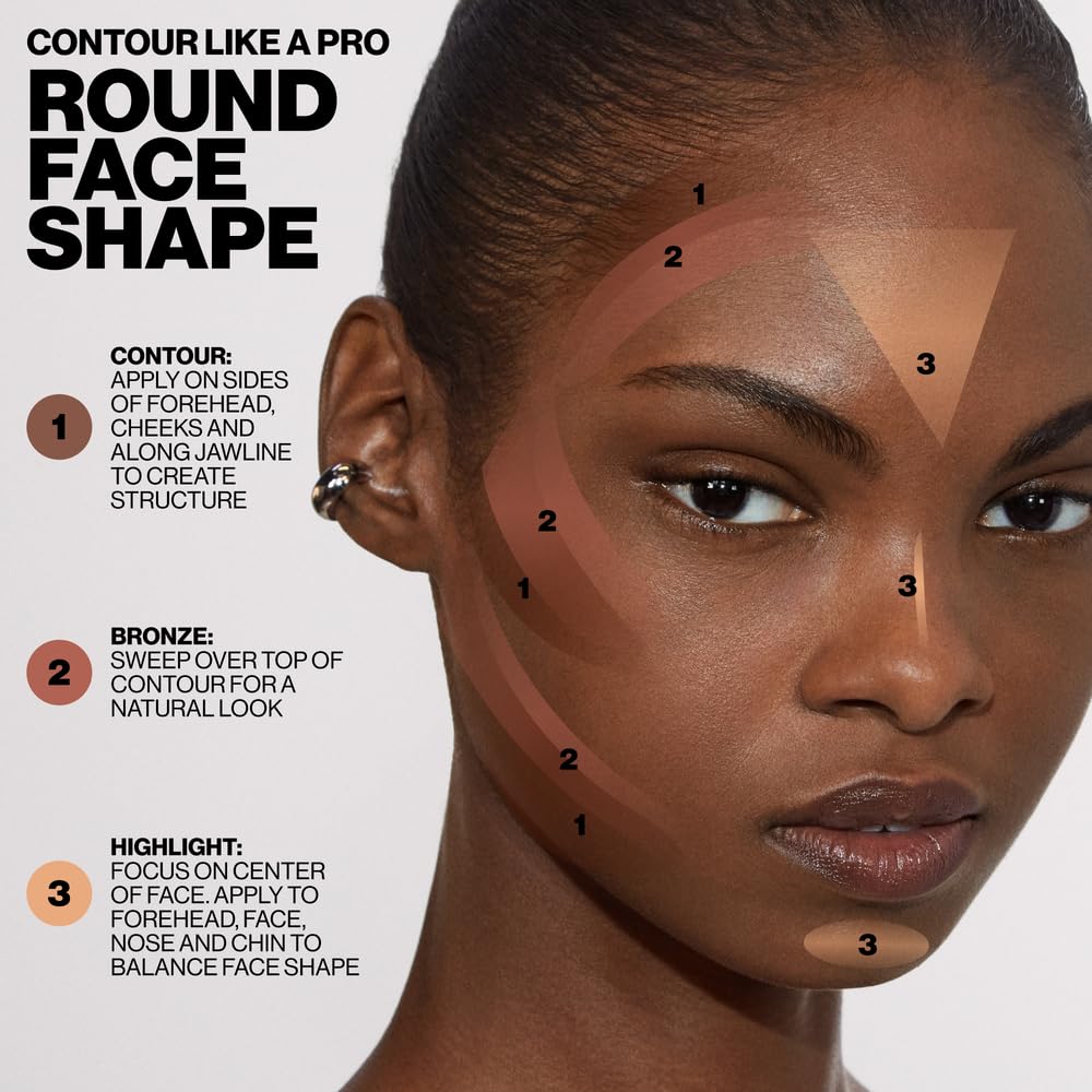 Smashbox Step-By-Step Contour Palette | Sculpt + Glow All-In-One Contour Kit with Blendable + Buildable Formulas, Light/Medium, 0.3 Ounce