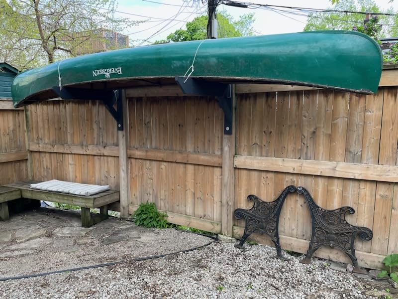ReRackiT - Outdoor or Indoor Wall Mounted Kayak Rack, SUP Rack, Canoe Rack - Stackable - size: 2 Rack (For Canoes)