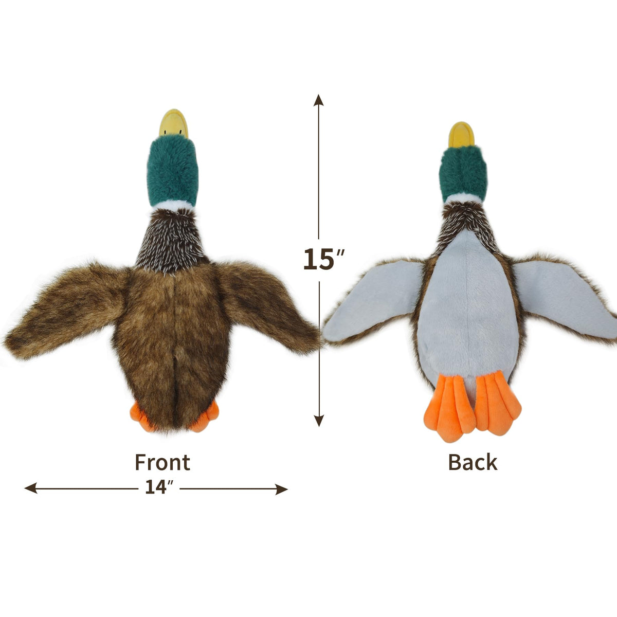 okegztoa Dog Toys Interactive Mallard Duck Toy Puzzle and Squeaky Toy for Small Medium and Large Dogs Duck Toys, Stuffed Toy for Dog, Plush Toys for Dogs