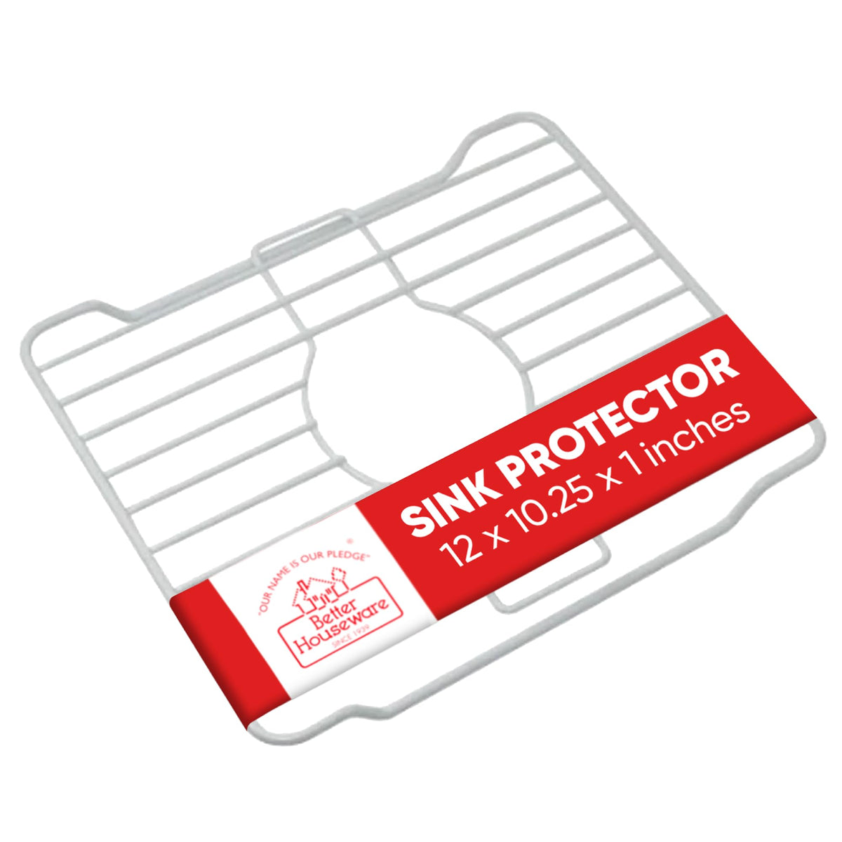 Better Houseware Small White Sink Protector for Kitchen Sink, Metal Grid Mat Fits Compact Single-Bowl Sinks, 12x10.25 in