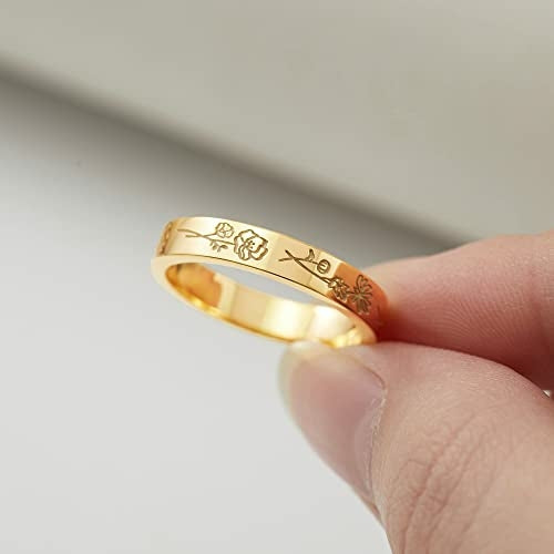 Birth Month Flower Family Ring