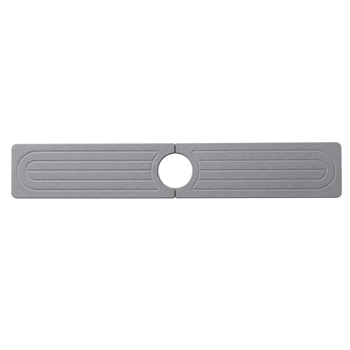 SUXLINA Diatomite Faucet Mat for Kitchen Sink, Quick-Dry Stone-Like Sink Mat, Flat Lay Absorbent Countertop Drying Mat for Faucet Area, Hard Diatomite Mat, Gray, 23.6 x 4 in