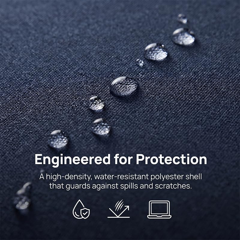 Laptop Case, Water-Resistant Laptop Sleeve Case with Pocket for MateBook, Briefcase Carrying Laptop Cover for 13"-14" - color: Black