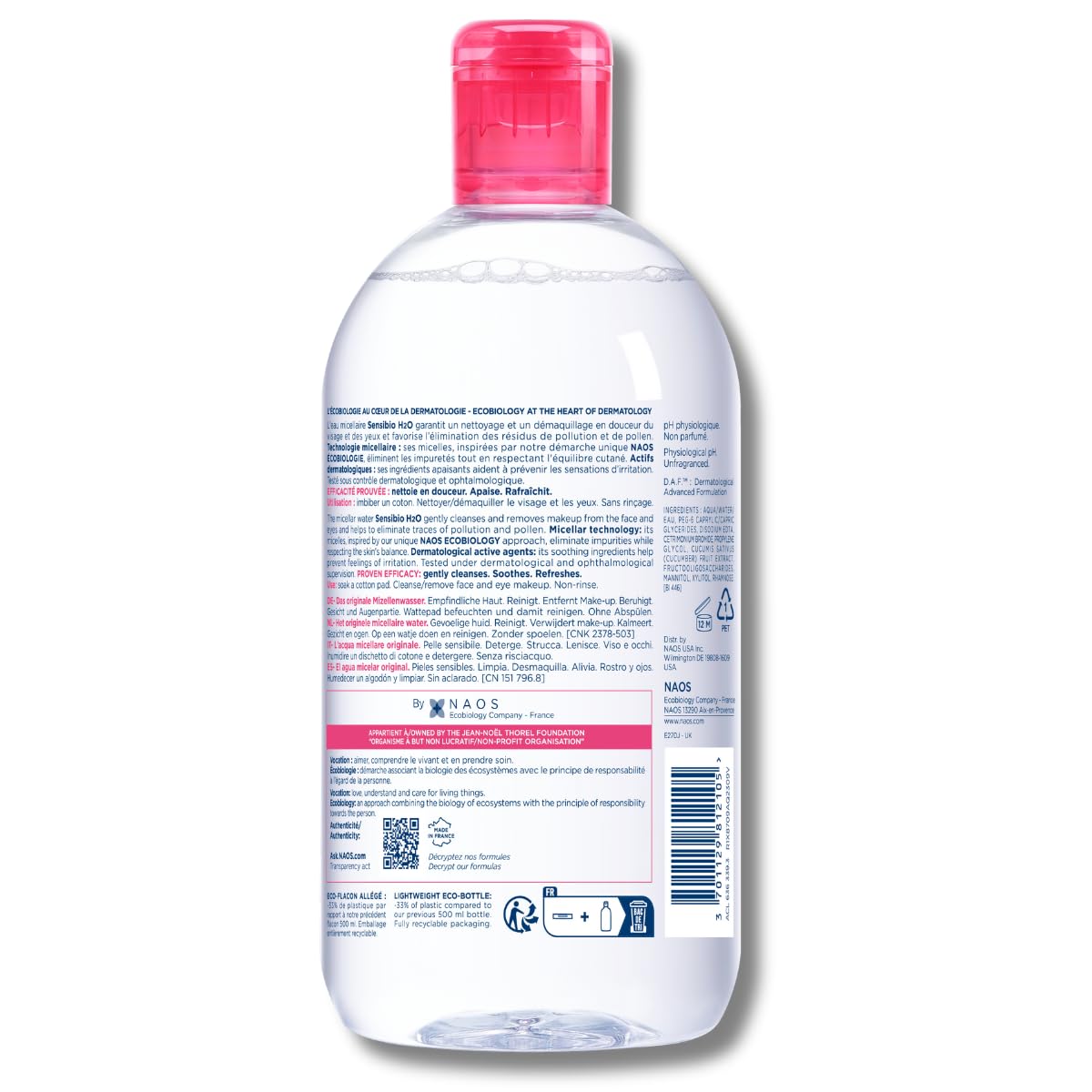 Bioderma Sensibio H2O Micellar Water Makeup Remover Cleanser Sensitive Skin