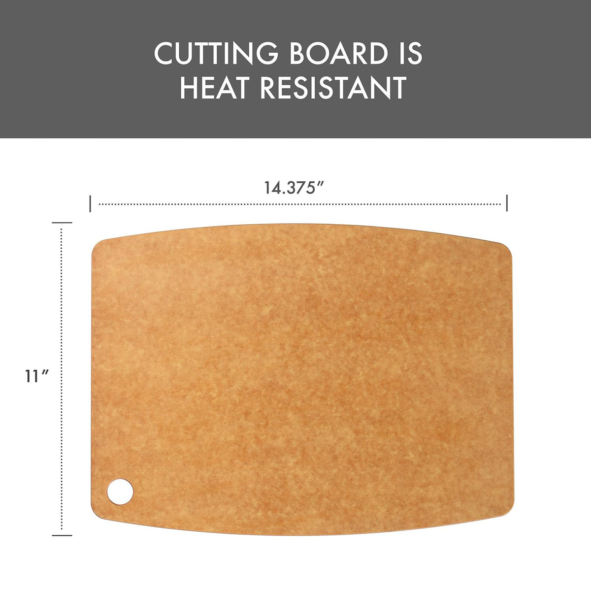 Dexas Natural Fiber Composite Cutting Board, Dishwasher Safe, Knife Friendly Kitchen Prep Board, 14.3 x 11.2 Inch