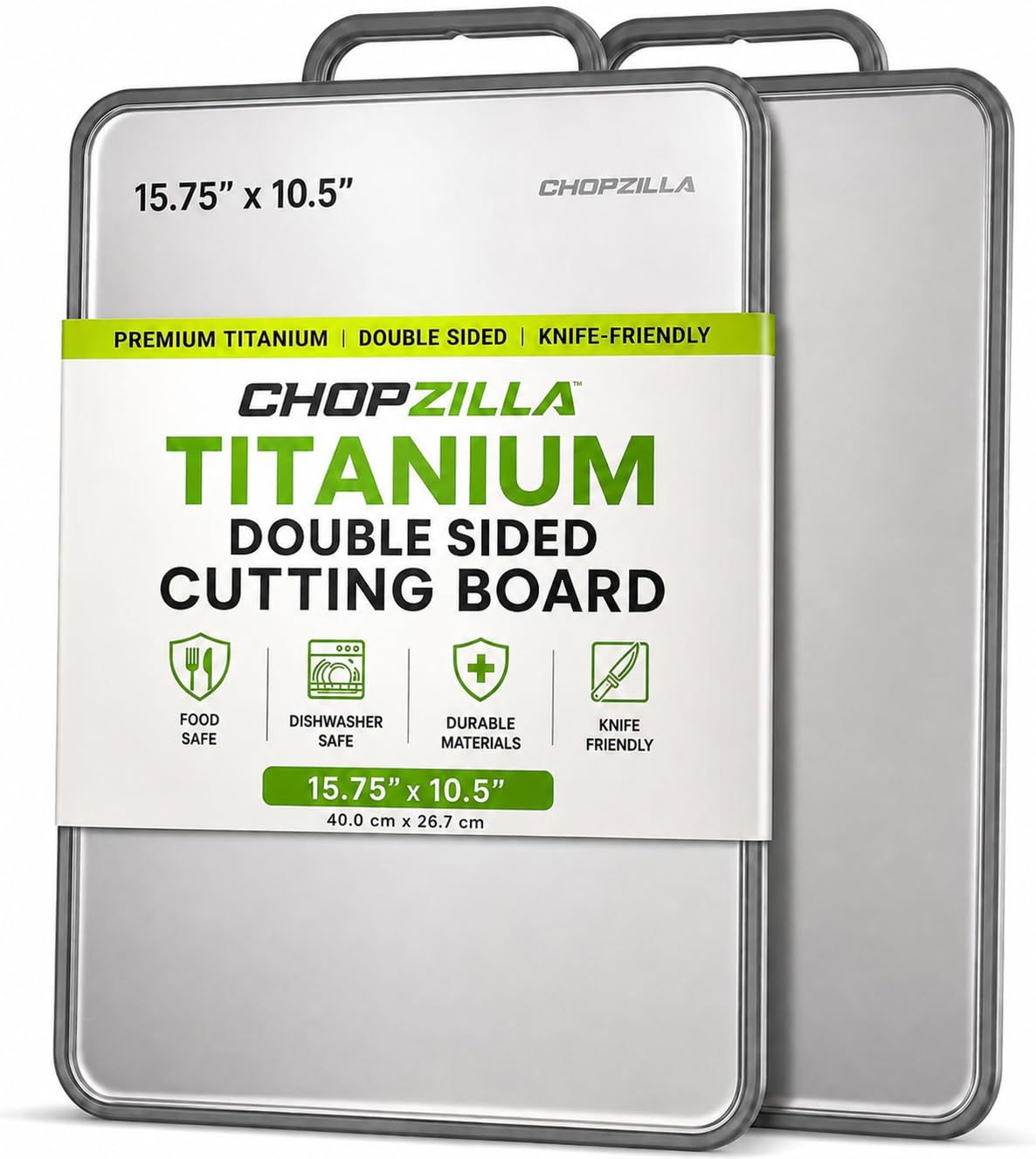 Chopzilla XL Double Sided Titanium Cutting Board - 15.75" x 10.5"
