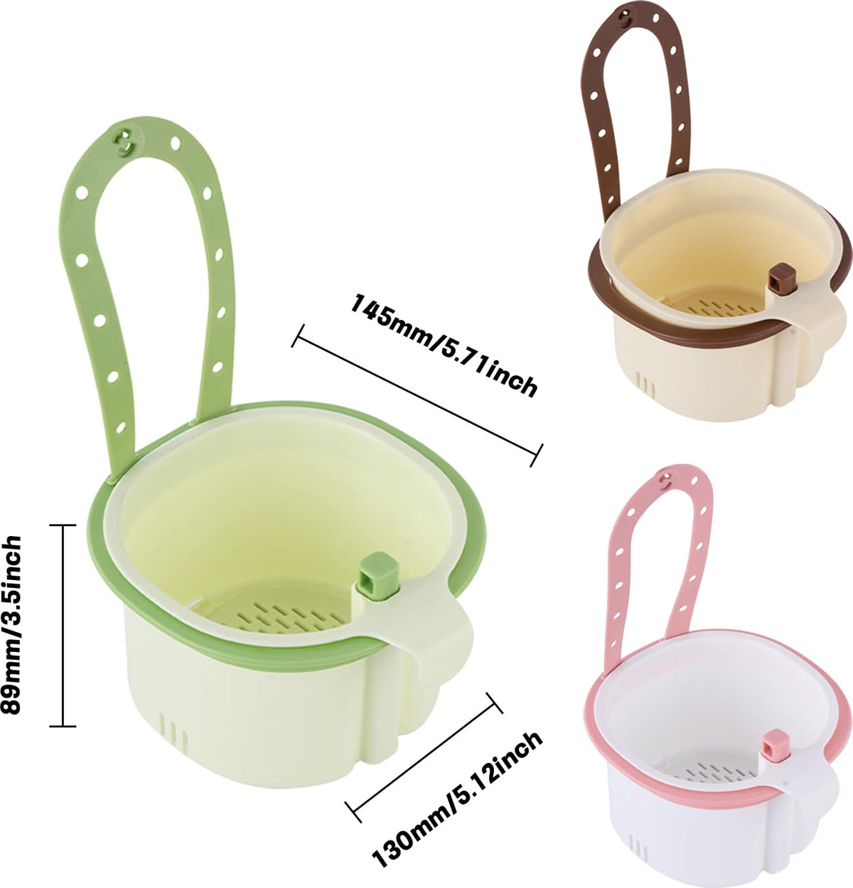 2026 New Cactus Kitchen Sink Strainer Basket, Sink Drain Strainer Self-Cleaning Faucet Hanging Filter Basket, Presses to Release Waste Baskets Cactus Strainers for Residues Separation (2PCS-P)