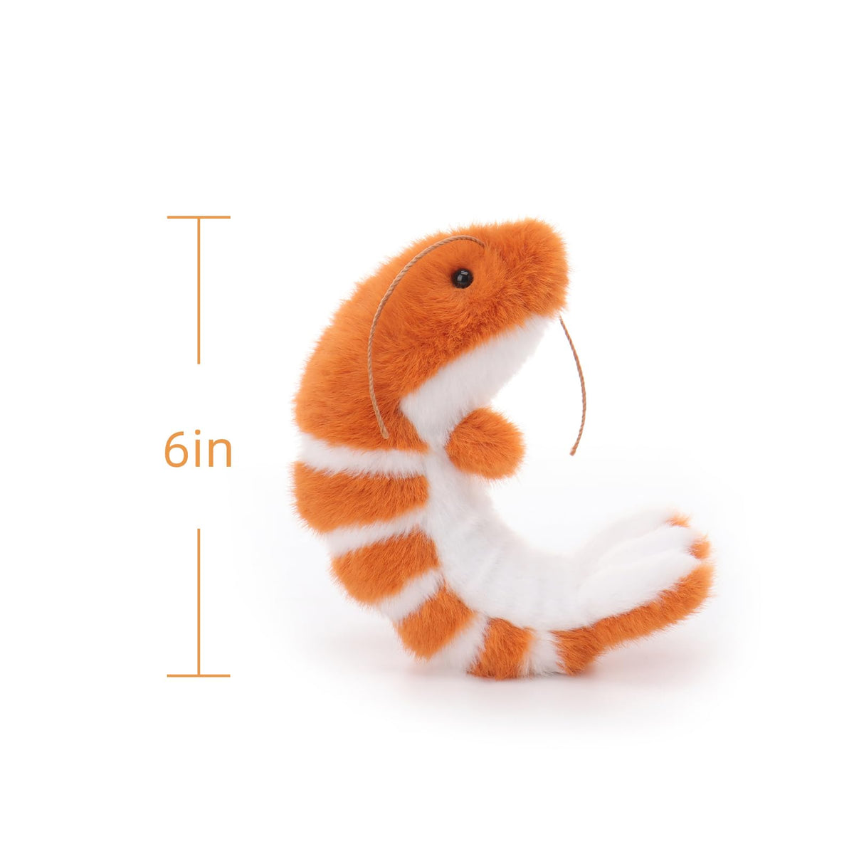 Apricot Lamb Lively Shrimp Stuffed Animals Soft Plush Toys for Kids 6''