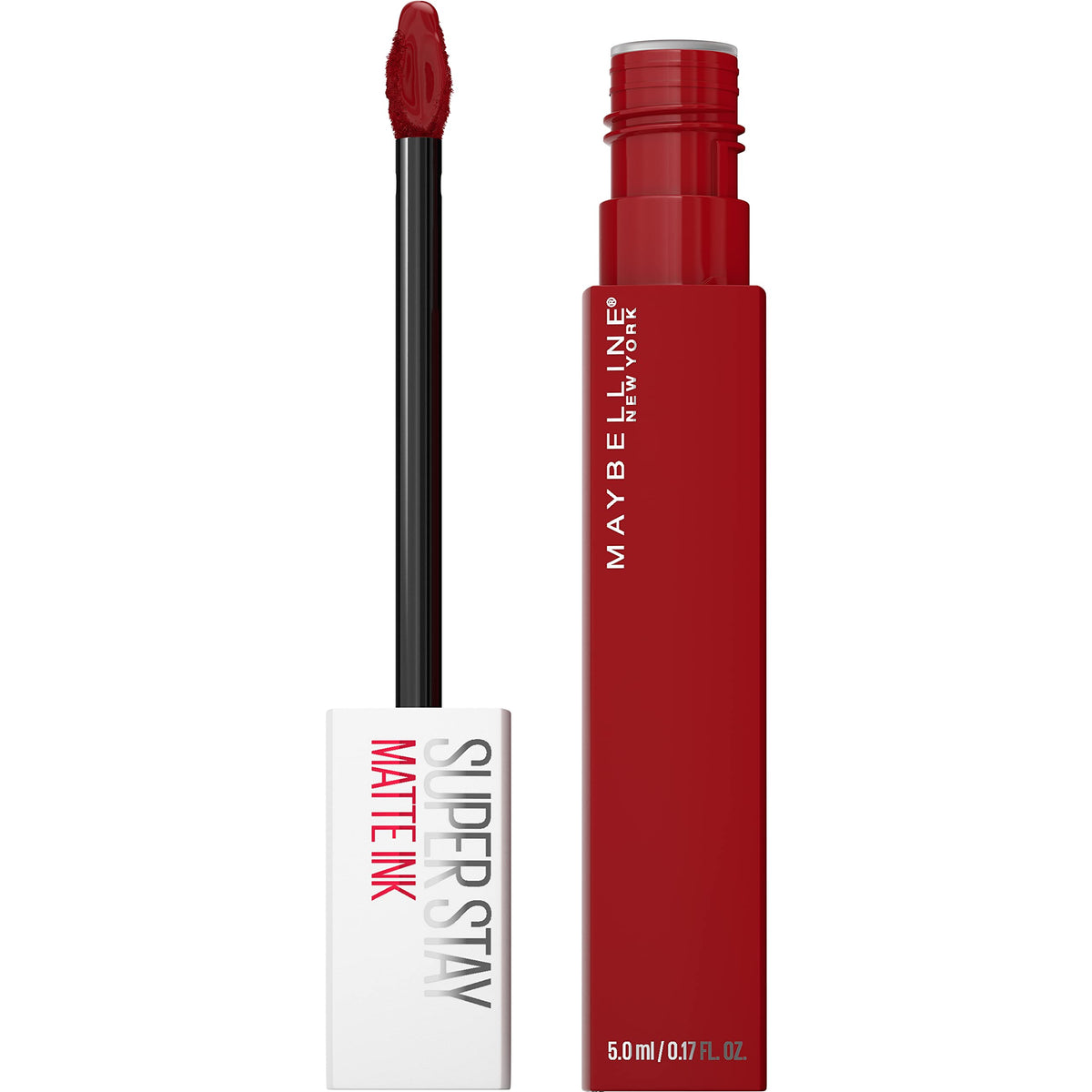 MAYBELLINE Super Stay Matte Ink Liquid Lipstick Makeup Long Lasting High Impact Color Up to 16H Wear Ruler Deep Cranberry and Exhilarator Ruby Red