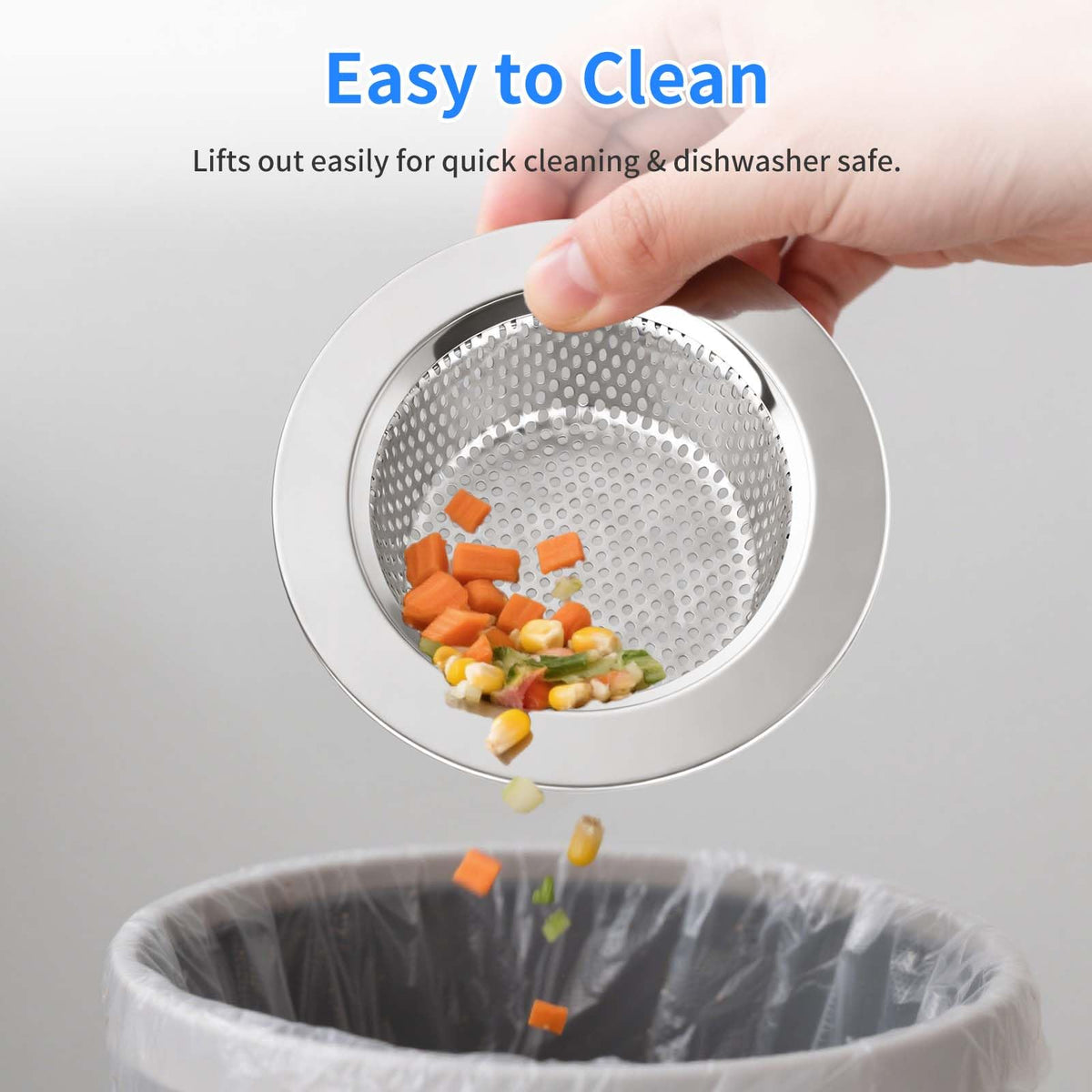 Chefbee 4PCS 4.4" Stainless Steel Kitchen Sink Drain Strainer Food Catcher