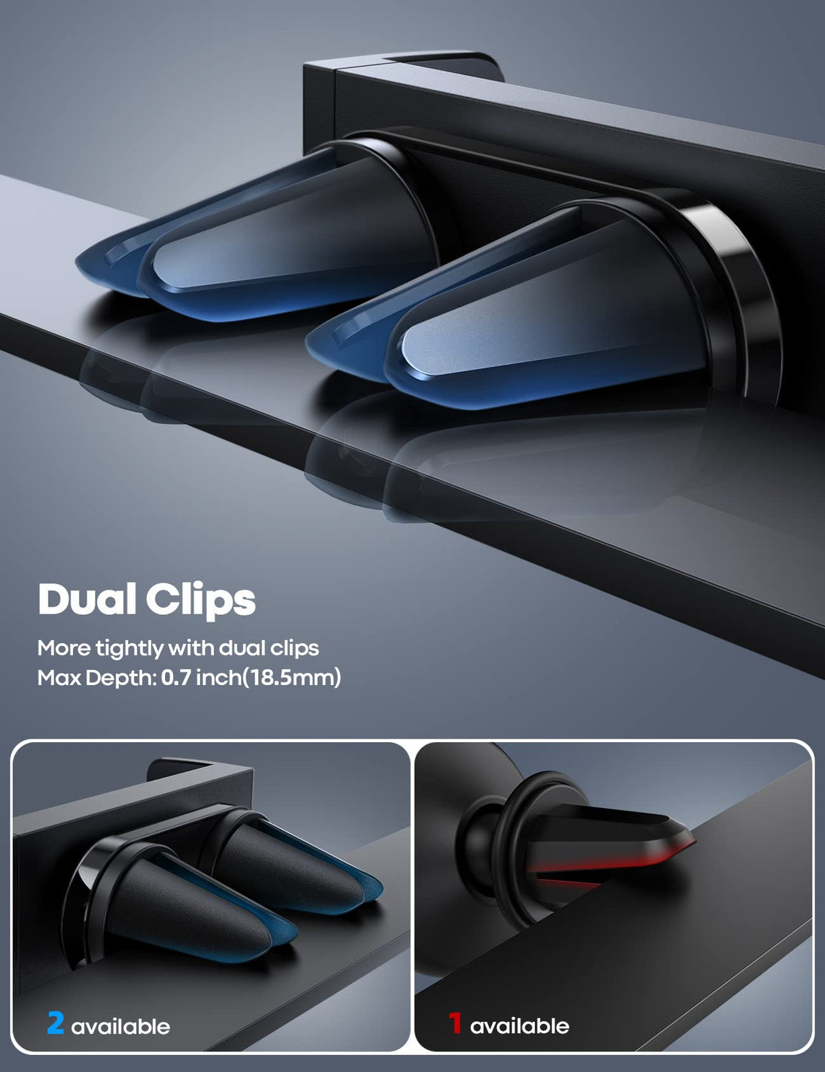 Lamicall Car Vent Phone Mount Two Grips Design Phone Holders for Your Car