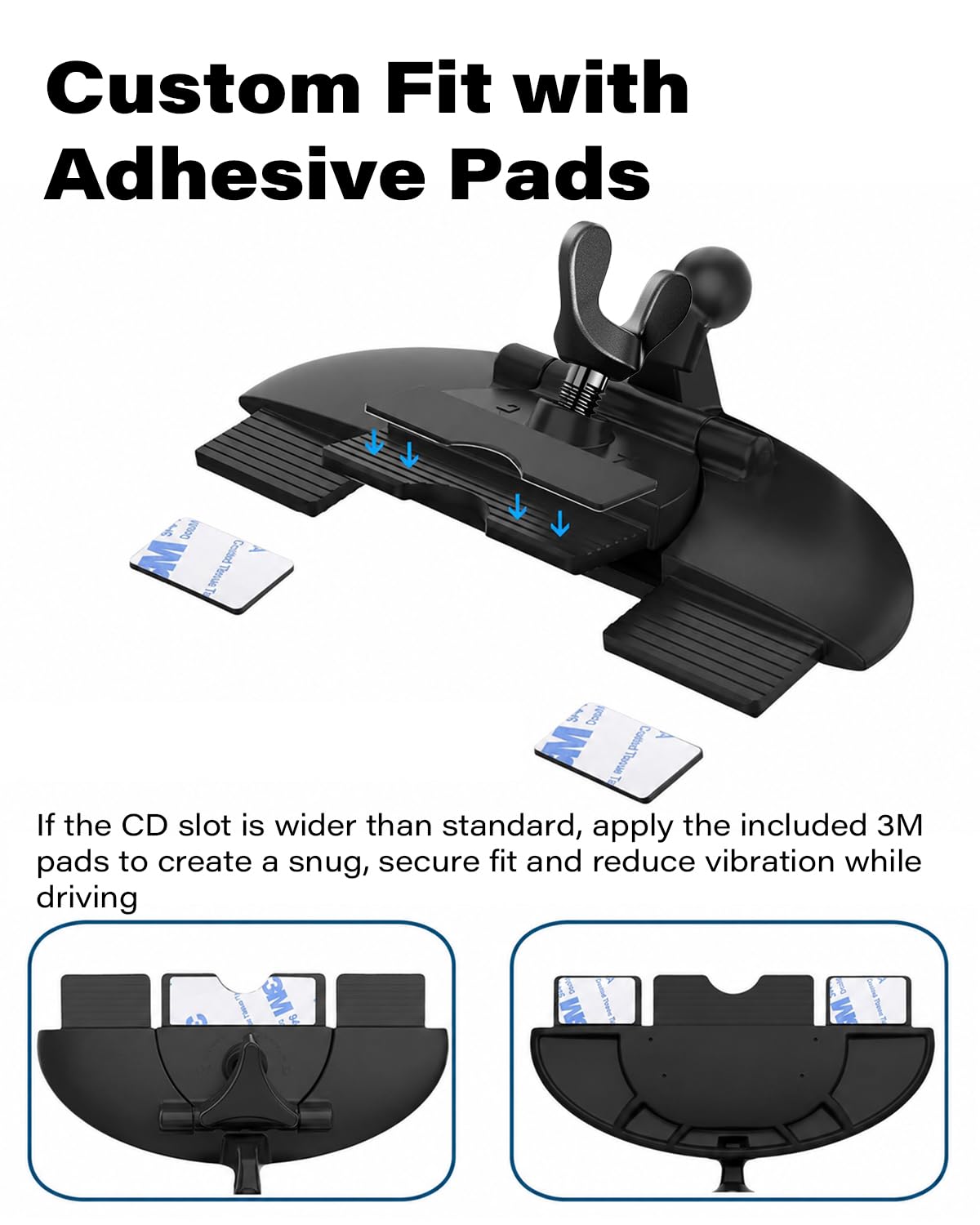 1Zero for MagSafe CD Phone Holder for Car, Foldable Longarm CD Phone Mount