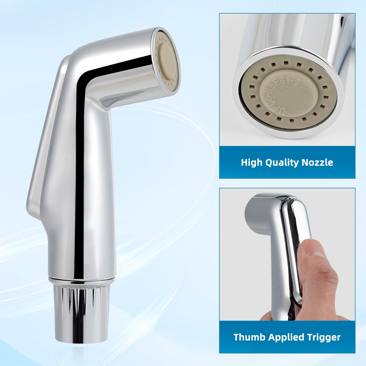 Universal Kitchen Sink Side Sprayer Replacement with Quick Adapter, Chrome