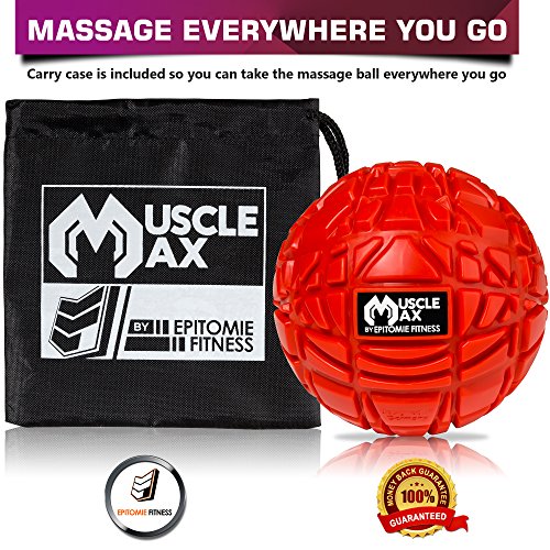 Muscle Max Massage Ball - Therapy Ball for Trigger Point Massage - Deep Tissue Massager for Myofascial Release - Mobility Ball for Exercise & Recovery