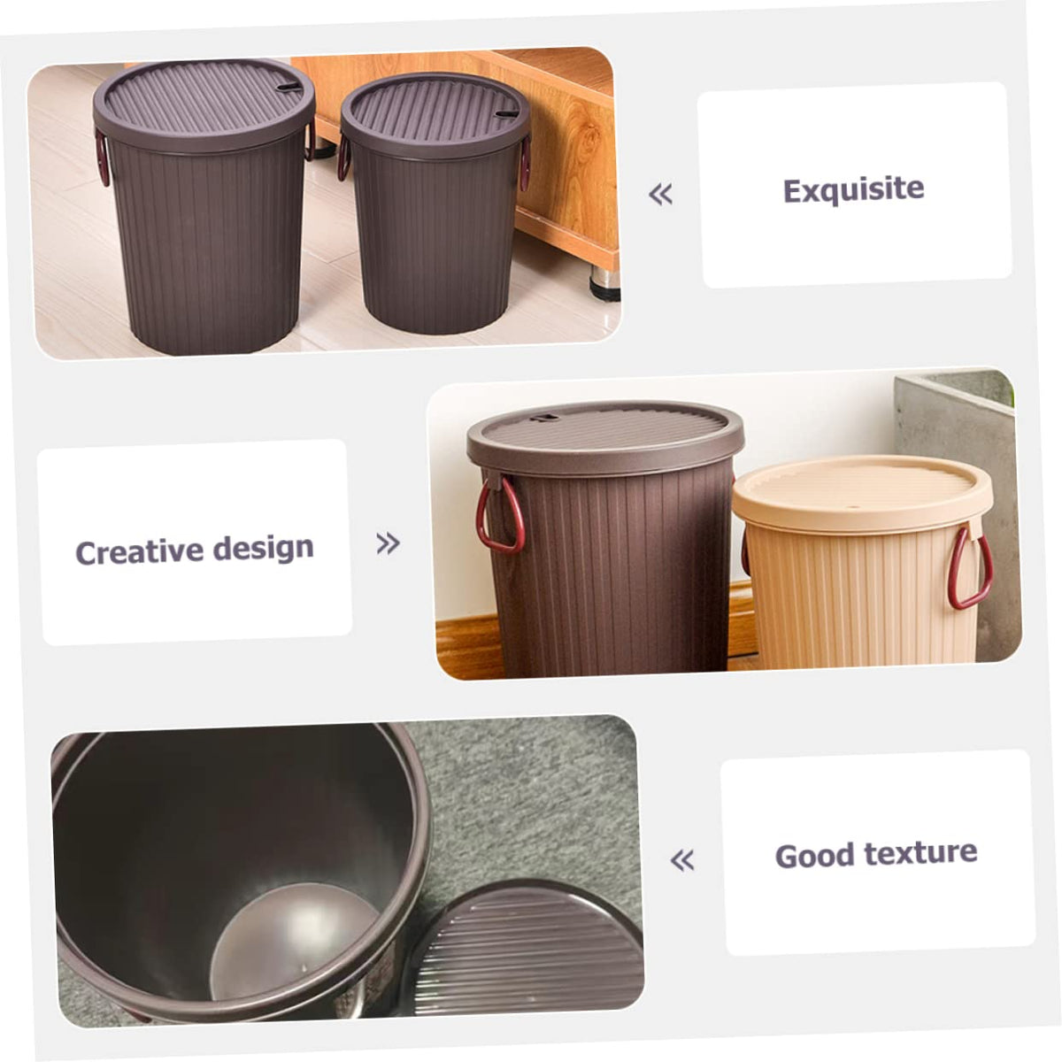 Holibanna Tea Dregs Bucket with Lid Tea Leaves Strainer Basket for Ceremony Plastic Residue Filter Bucket for Home Office Study 9.64 X 8.46 X 8.46 in