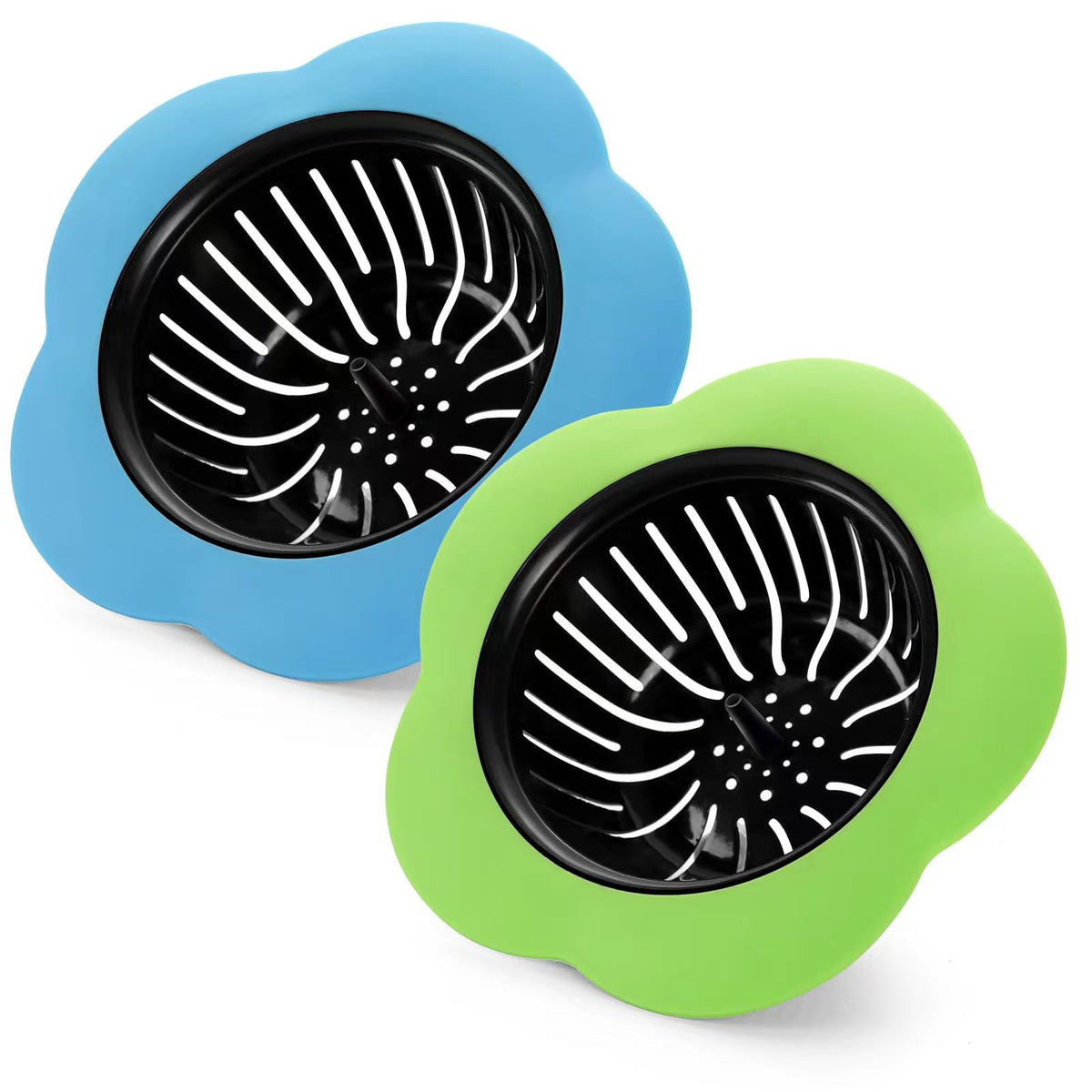 SJDLGN 2 Pcs Kitchen Sink Strainer, Upgraded Silicone Sink Drain Strainer