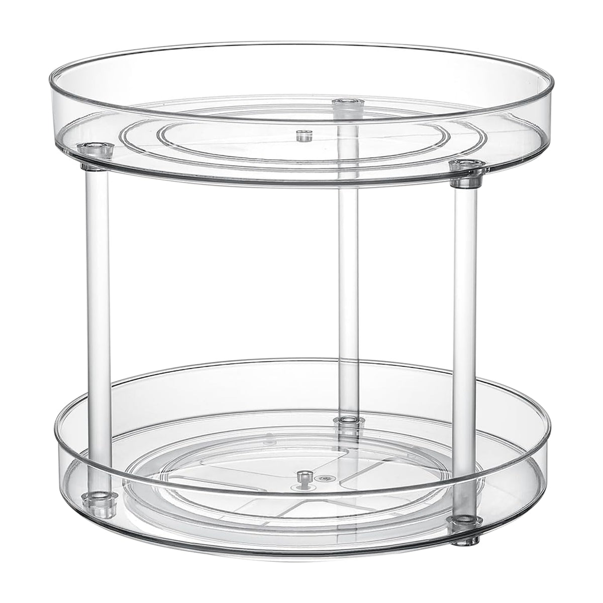 Clear Lazy Susan Organizer, Rotating Kitchen Pantry Organization and Storage, Medicine Cabinet Organizer, Lazy Susan Turntable Organizer for Cabinets, Bathroom, Refrigerator, Dresser, Spice Organizer