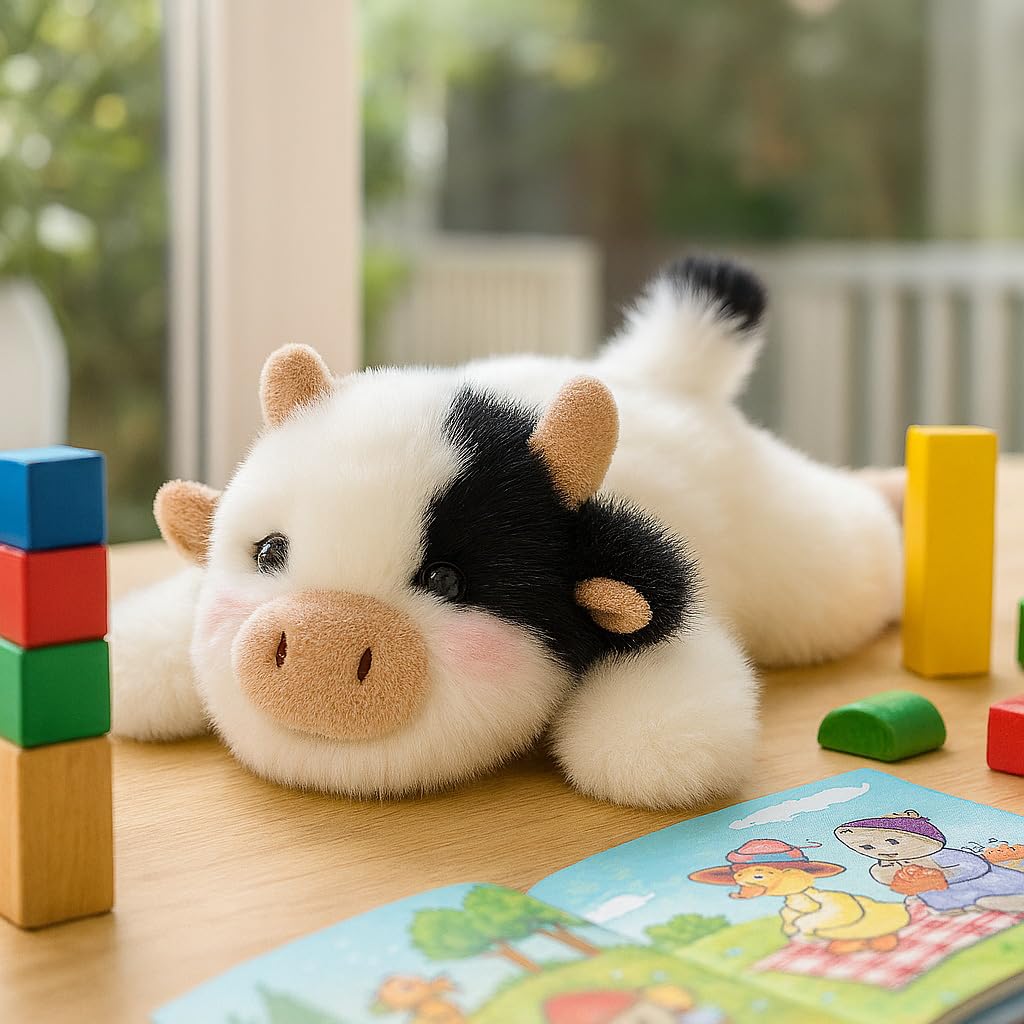 Mushymallow Cow Stuffed Animal Plush Toy, Cute Soft Gift for Kids