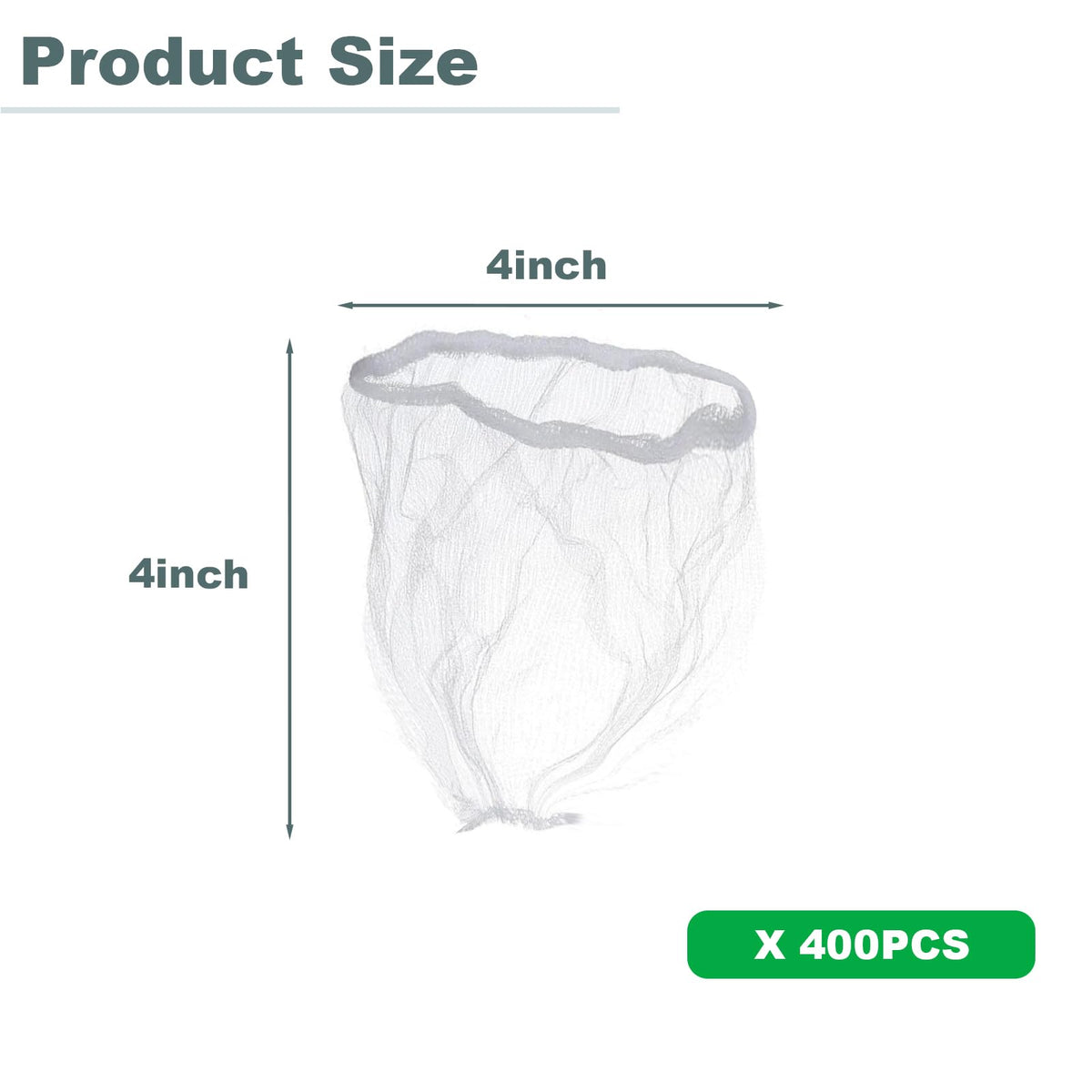 CHIAOJIHE 400 Pack Disposable Drain Covers, Disposable Sourdough Mesh Sink Strainer Pouches, Drain Catcher Mesh Cover Nets One Use Sourdough for Kitchen Sink, Kitchen and Bathroom Strainer Pouches