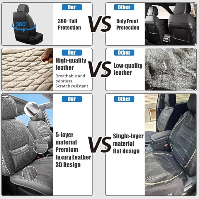 Front Seat Car Seat Covers Custom Fit for Mercury Mountaineer 1997-2010 - Premium Faux Leather with Lumbar Support | Breathable, Waterproof, Anti-Slip, Durable (Pink,Front Seat)